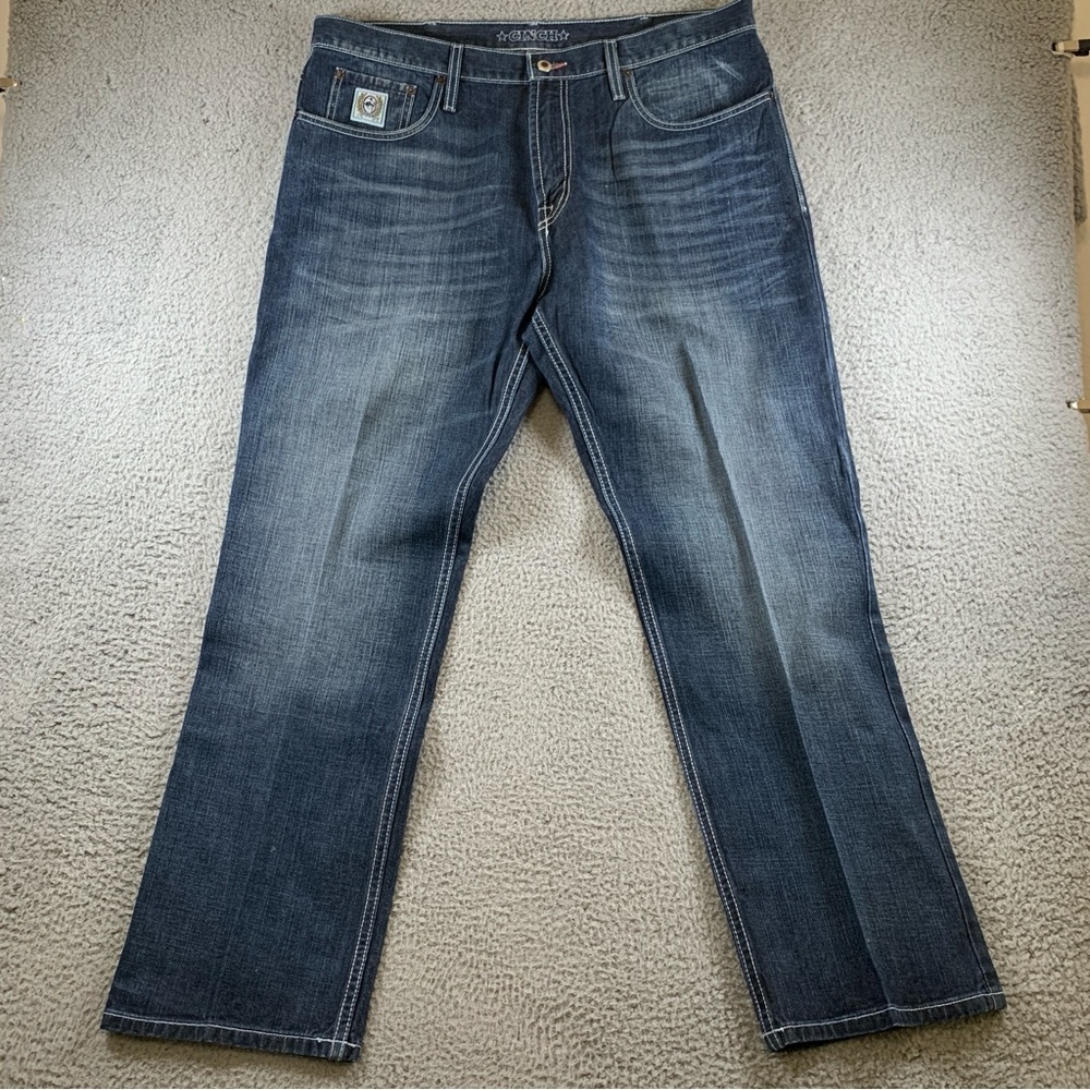 CINCH Jeans Men's Relaxed Fit White Label Straight Dark Stone 40x32 MB92834019
